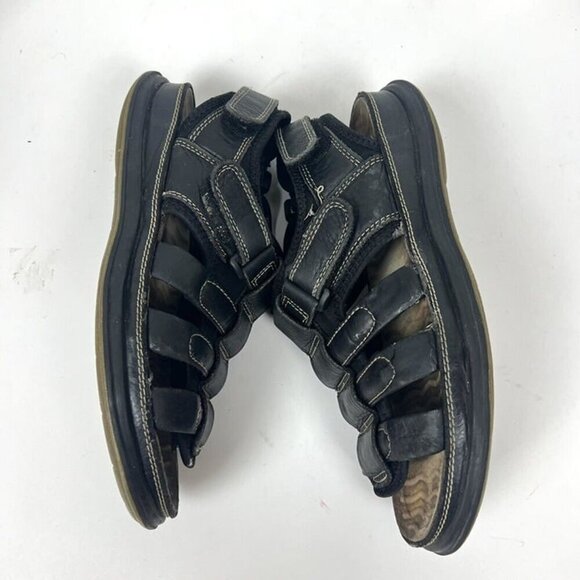 Brown Shoe Mens Black Monterey Chunky Fisherman Sandals Sz 10 Grunge Y2k 90s - Picture 5 of 9